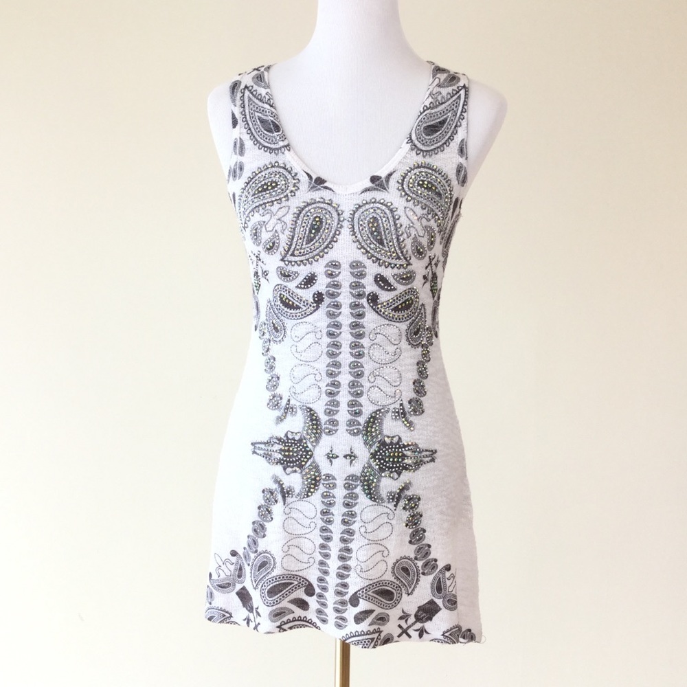 Vocal Small Long Tunic with design and Rhinestones